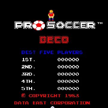 Cassette: Pro Soccer screen shot title